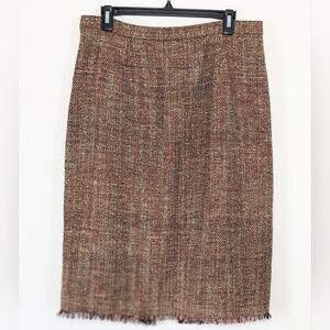 Bloomingdale's Tweed Pencil Midi Skirt Size 14